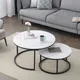 White Marble Round Tea Desk End Table In Living Room Furniture Coffee Table Living Room Wooden