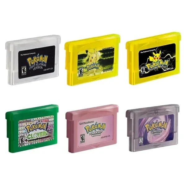 GBA Game Cartridge 32-Bit-Videospielkonsolenkarte Pokemon Flora Sky Light Platinum Lighting Yellow Clover Hochwertige Hülle Image