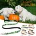 Kiskick Stainless Halloween Pet Traction Rope Flexible Colorful Sturdy Portable Leash with Buckle Design Add Atmosphere Stainless Spider Print Perfect for Pet Halloween Walks
