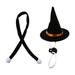 1 Set of Halloween Pet Hat Scarf Adjustable Dog Cat Witch Hat Party Pet Supply