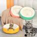 Round Donut Cat and Small Dog Cushion Bed Anti-Slip & Water-Resistant Bottom Super Soft Durable Lamb Velvet Washable Luxury Bed