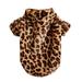 Pet Dog Costume Leopard Printed Pets Coat Cotton Soft Pullover Dog Jacket Sweatshirt Clothing Outfit