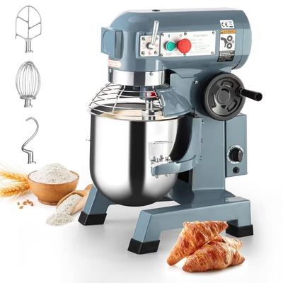 10Qt 600W 3 Speeds Commercial Dough Mixer