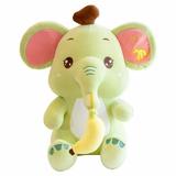 Baby Animated Stuffed Plush Elephant Cute Elephant Stuffed Animal Toy Cartoon Banana Baby Elephant Plush Toy Proboscis Baby Elephant Doll Doll Perfect Gifts for Kids