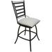 Jenna Outdoor/Indoor Counter Bar Stool 26 NO Arms Cream on Dark Nut