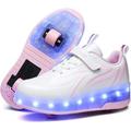 YAZI Kids Shoes with Wheels LED Light Color Shoes Shiny Roller Skates Skate Shoes Simple Kids Gifts Boys Girls The Best Gift for Party Birthday Christmas Day