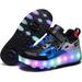 YAZI Kids Shoes with Wheels LED Light Color Shoes Shiny Roller Skates Skate Shoes Simple Kids Gifts Boys Girls The Best Gift for Party Birthday Christmas Day