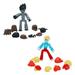 Zing StikBot Action Pack Hairstyle Bundle - Collectible Action Figures and Accessories Includes 2 Stikbots and 2 Sets of Hairstyle Accessories Stop Motion Animation Ages 4 and Up (Set A)