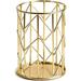 PEACNNG Golden Metallic Wire Pen Holder Nordic Ins Gold office Supplies Multi-functional Wrought Iron pen holder makeup brush holder Office Products Office and School Items