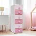 6-Layer Storage Drawers Storage Bins & Boxes Plastic Storage Cabinet Pink