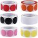 3000Pcs Round Color Coding Labels Roll 1inch Self-Adhesive Circle Dot Stickers Roll Removable 6 Assorted Color Color-Code Dot for Inventory Organize and File Classification