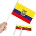 Anley Ecuador Mini Flag 12 Pack - Hand Held Small Miniature Ecuadorian Flags
