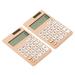 Uxcell Desktop Calculator 2 Pcs Mini 8 Digit Large LCD Display Battery Power Portable Desk Calculator Brown