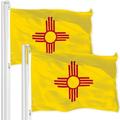 2 Pack State of New Mexico Flag 3x5 FT 150D House Banner Super Polyester Grommets