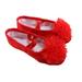 Ballet shoes 1 Pair of Flower Design Dancing Shoes Anti-slip Ballet Shoes Sole Belly Dance Shoes for Children Size 29