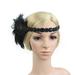 Headband Flapper 1920s Great Headpiece Vintage Headdress Headband Exercise Sweatbands Thin Sweatbands Head Bands No Slip Fashion for Women Headband for Men Sweat Head Bands Vintage Headband