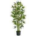 Nearly Natural 5 Artificial Bamboo Tree in Black Pot