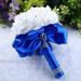 Roses Pearl Bridesmaid Wedding Bouquet Bridal Artificial Silk Flowers Silk Jasmine Flowers Miniature Artificial Flowers Outdoor Artificial for Artificial Snow compatible with Machine