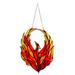 Phoenixss Phoenixss Acrylic Window Decoration Pendant Color Decoration Home Painted Fire Phoenixs Fire Pendant Decoration Pendant Fire Hangs Balsam Garland Battery Stained Glass Hanger Rings Dark