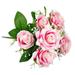 Bunch Roses Rose Home Party Wedding Decor Rose Bouquet Valentine Floral Arrangement Decorative for Wall Flower Garland for Wedding Artificial Small Dried Star Flowers Flowers for Vase Fall