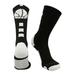 Basketball Socks with Basketball Logo Crew Socks (Black/White X-Small)