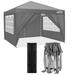 COBIZI 10x10 Pop up Canopy Tent Protable Canopy Tent with 4 Sidewalls Waterproof Commercial Instant Shelter Tent for Parties Wedding Courtyard with Carry Bag Gray