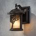 John Timberland Rustic Outdoor Wall Light Fixture Bronze 9 1/2 Tree Etched Glass Sconce for Exterior House Deck Patio Porch Lighting