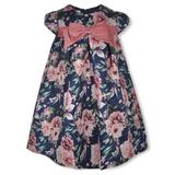 Bonnie Jean Girls Floral Rose Dress - navy 2t (Toddler)