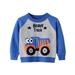 YDOJG Boys Girls Print Sweater Sweatshirts Toddler Patchwork Colour Cartoon Car Print Sweater Long Sleeve Warm Knitted Pullover Knitwear Tops Sweater For 6-7 Years