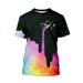 Teen Big K ids Girls Boys Summer 3D Print T-shirt Blouse Tops Casual Clothes Long Tee Shirt Long Sleeve K ids T Shirt