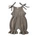 summer 1 piece outfit b aby girls boys cotton linen romper jumpsuit sleeveless halter solid playsuit harem pants clothes b aby dresses 3 months western b aby clothes