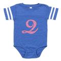 CafePress - Q Pink Initial_Tr - Cute Infant Baby Football Bodysuit