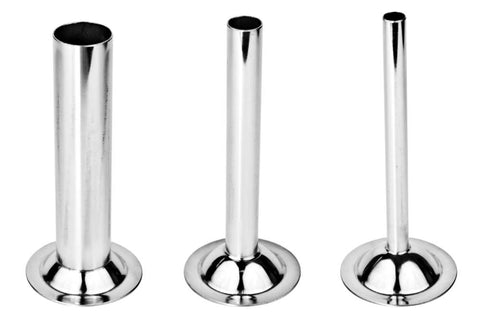 WOLFCUT Wurstfülltrichter 3er-Satz INOX-Stahl Größe 7 kompatibel mit BOSCH MUM6, MUM7 / JUPITER 7 / REGINA BME7 uvm. Image