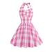 Penkiiy Pink Dress Girls Pink Cosplay Costume Dress Halloween Birthday Party Costumes With Accessories 3-12 Years Toddler Kids Baby Girls Dress