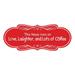 Signs ByLITA Designer This House Runs on Love Laughter and Lots of Coffee Durable ABS Plastic Laser Engraved Easy Installation Elegant Design Sign (Red) - Large