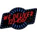 Everything Neon We Deliver with Phone Number Animated LED Sign 18 Tall x 30 Wide x 1 Deep