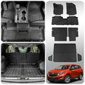 Floor Mats Compatible with 2018-2024 Chevrolet Equinox Cargo Mat GMC Terrain Trunk Mat Cargo Liner TPE Back Seat Cover 2023 Chevy Equinox Accessories (Backrest Mats+Trunk Mats+Floor Mats)