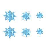 6Pcs Christmas 3D Snowflake Charm Christmas Ceiling Decoration