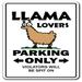 SignMission 8 x 12 in. Decal - Llama Lovers Parking - Animal Zoo Rights Herd Breeder