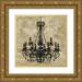 Jeffries Oliver 26x26 Gold Ornate Wood Framed with Double Matting Museum Art Print Titled - Chandelier I