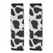 2pcs Seat Belt Covers Cow Pattern Car Seatbelt Pads Auto Safety Strap Cushion