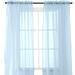 2-Piece Multipurpose Solid Colored Drapes Semi-Sheer Window Curtains with 2 inch Rod Pocket 60 X 84 inches Light Blue