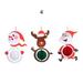 Frogued 3/5Pcs Christmas Decor Santa Claus Christmas Elk Snowman Honeycomb Shape Pendant (Type 4)
