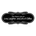 Signs ByLITA Designer This House Runs on Love Laughter and Lots of Coffee Durable ABS Plastic Laser Engraved Easy Installation Elegant Design Sign (Black) - Large