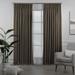 3S Brother s Pinch Pleated Linen Texture Thermal Insulated 100% Blackout Noise Reducing Single Panel Custom Made Curtains - Made in Turkey - Mink ( 52 W x 168 L )