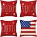 Independence Day Decorative Linen Throw Pillow Cover Sofa Cushion Sofa 18x18 inch Patriotic Anniversary Throw Pillow Cover Cushion Cover