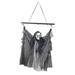 Spftem Home Decor Skeleton Head Props Luminous Eyes Make A Sound Escape Room Decoration Hang Up House Hanging Bar Decoration Scary Skeleton Hanging Skeleton Without Batteries