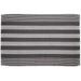 Woven Rag Rug Collection Recycled Yarn Cabana Stripe 2X3 Gray