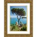 Eggers Julie 17x24 Gold Ornate Wood Framed with Double Matting Museum Art Print Titled - Italy-Campania-Ravello View of the Amalfi Coast and the towers of Villa Rufolo