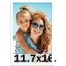 11.7X16.5 Frame White Wood Picture A3 Frame - Solid Wood Photo Frame Includes UV Shatter Guard Front Acid Free Foam Backing Board Hanging Hardware Wood Wall Frames For Family Photos - No Mat